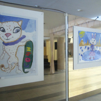 Выставка работ обучающихся в ГДК, посвященная открытию зимних Олимпийских игр в Сочи в 2014 году